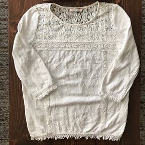 Anthropologie White Lace Top Edwardian Victorian